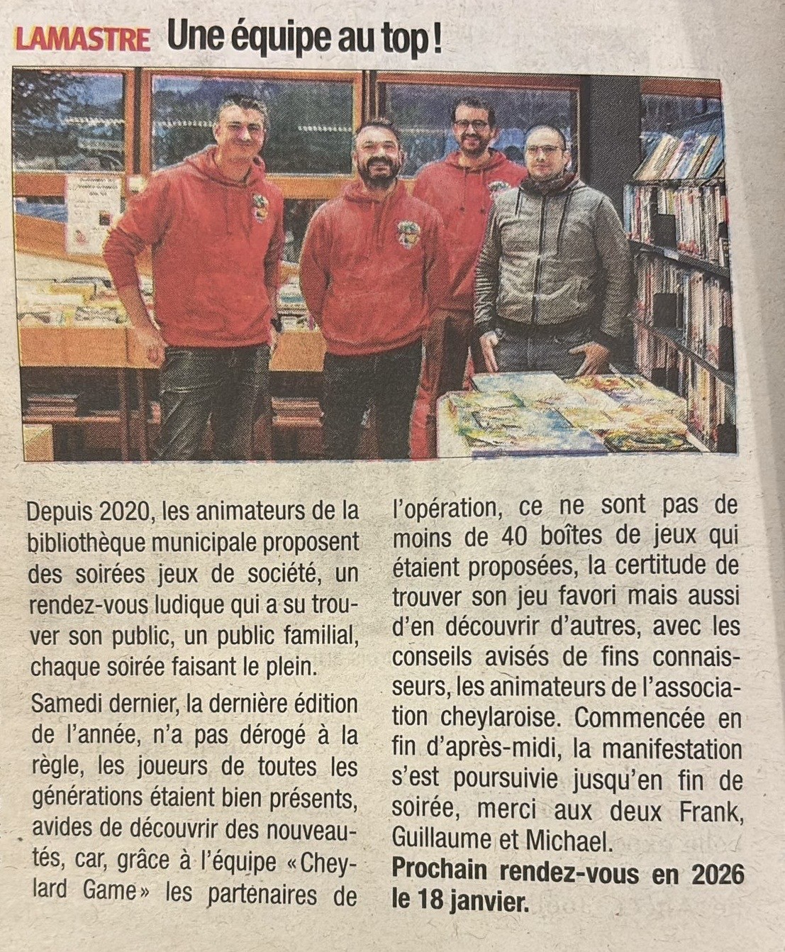 Presse Soirée Jeux Lamastre 6dec25